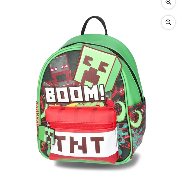 Minecraft Explosion TNT Mini Backpack, Green - Picture 2 of 4